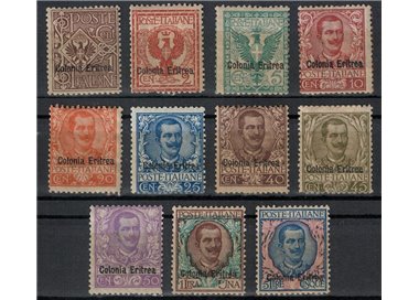 ERITREA 1903 Serie floreale 11v MNH**