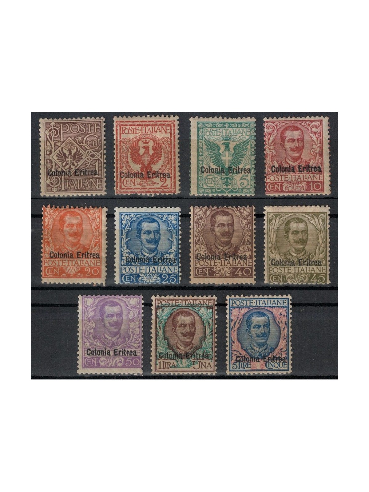 ERITREA 1903 Floral series 11v MNH**