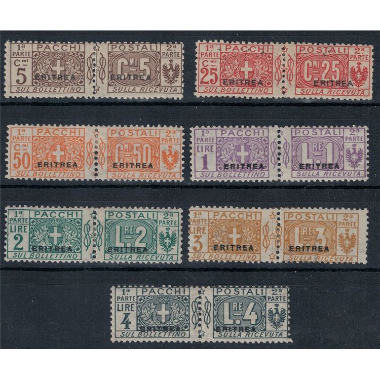 ERITREA 1916 Pacchi postali 7v MNH**