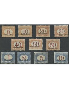 ERITREA 1920-26 Postage Due 11v MNH** ©