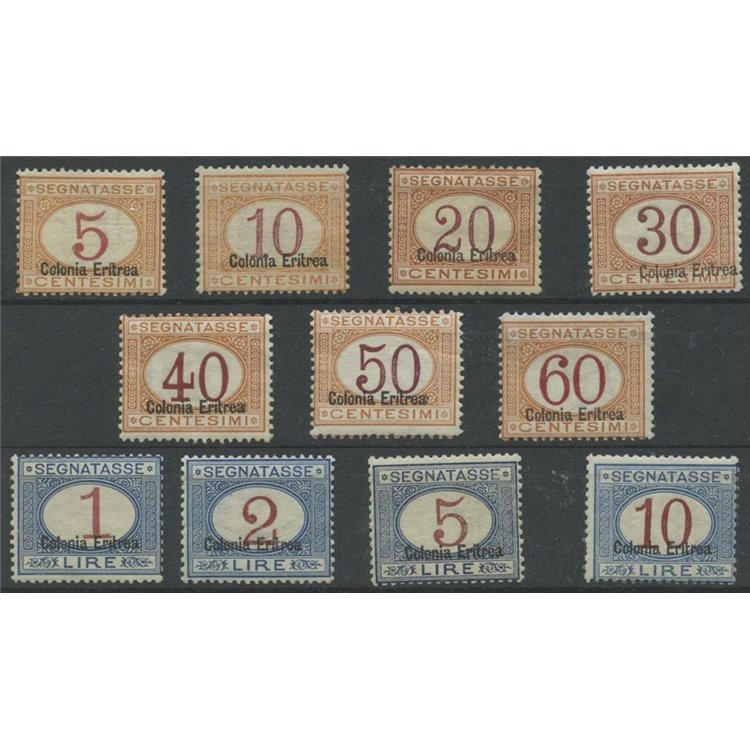 ERITREA 1920-26 Postage Due 11v MNH** ©
