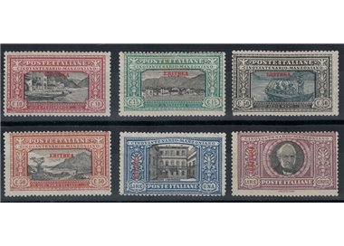 ERITREA 1924 Alessandro Manzoni 6v MNH**