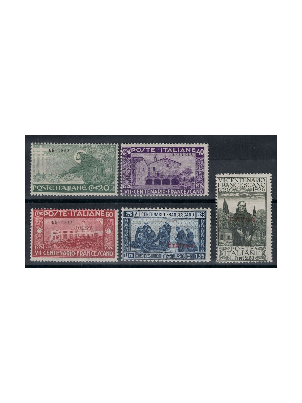 ERITREA 1926 San Francesco 5v MNH**