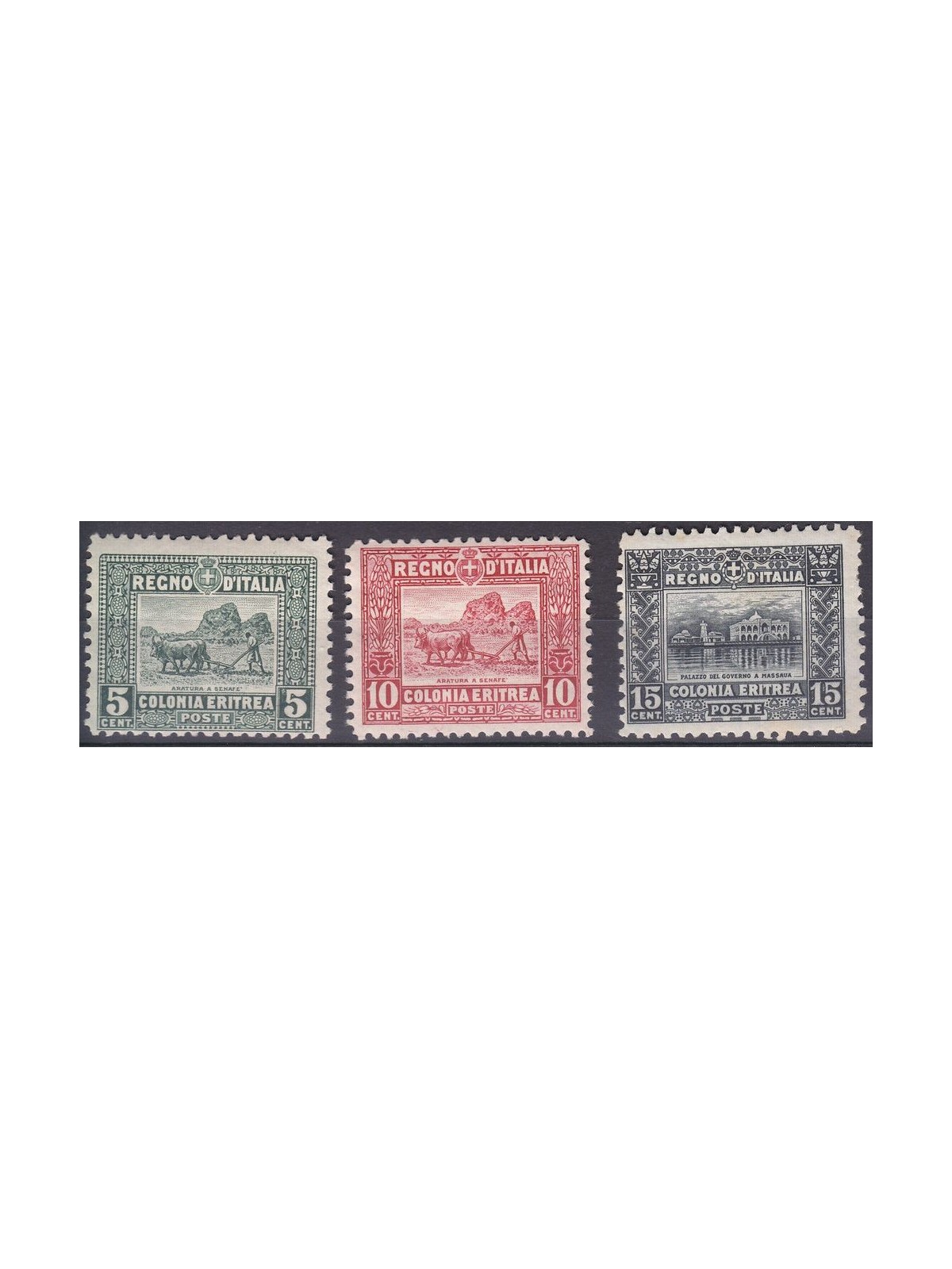 ERITREA 1928-29 Pictorial Series 3v MNH**