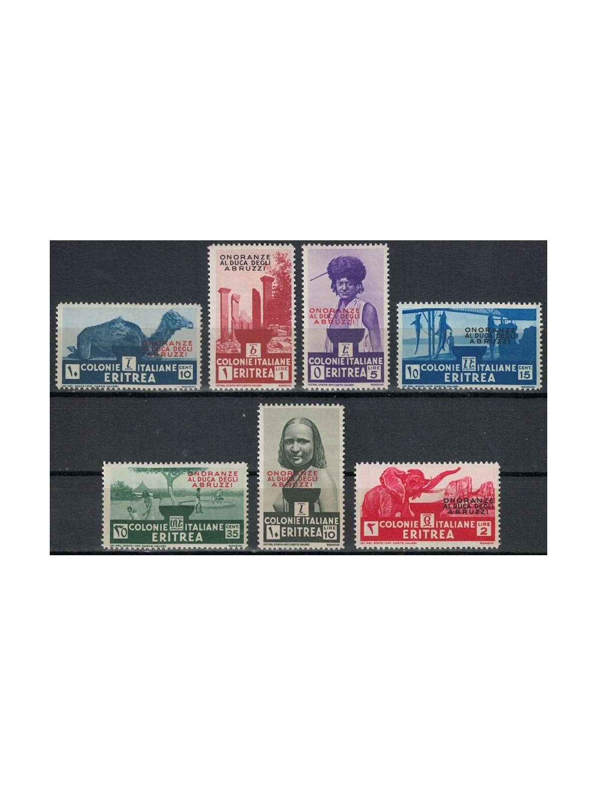 ERITREA 1934 Honours to the Duke of Abruzzi 7v MNH**
