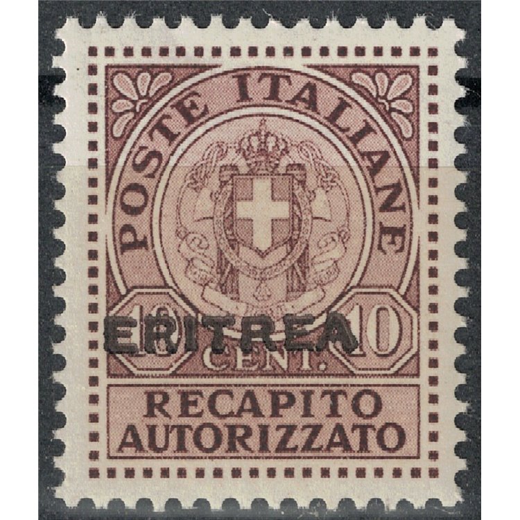 ERITREA 1939 Recapito autorizzato MNH**