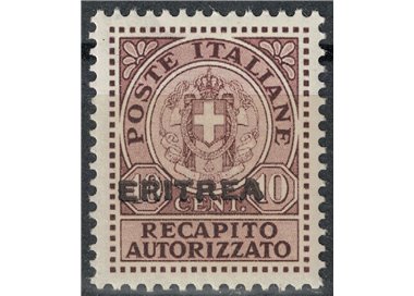 ERITREA 1939 Recapito autorizzato MNH**