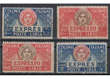 LIBYA 1921-23 Express trains 4v MNH**