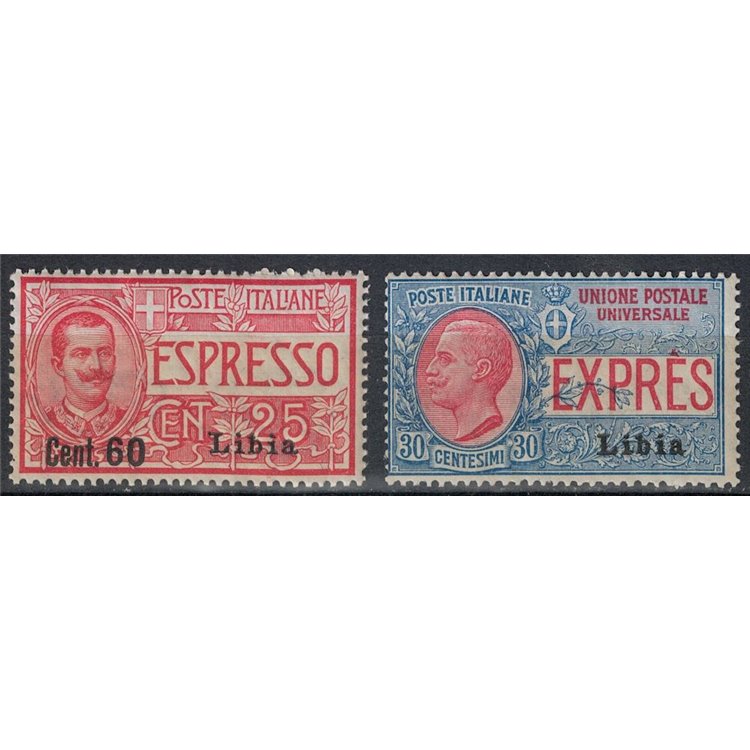 LIBIA 1922 Espressi 2v MNH**