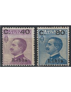 LIBIA 1922 Michetti soprastampati 2v MNH**