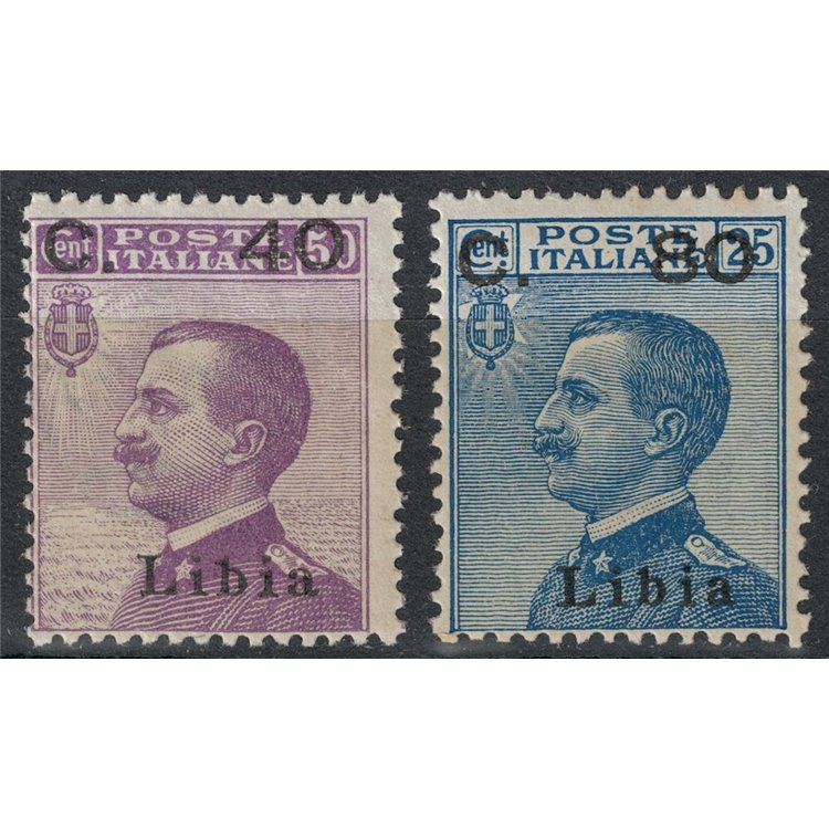 LIBIA 1922 Michetti soprastampati 2v MNH**