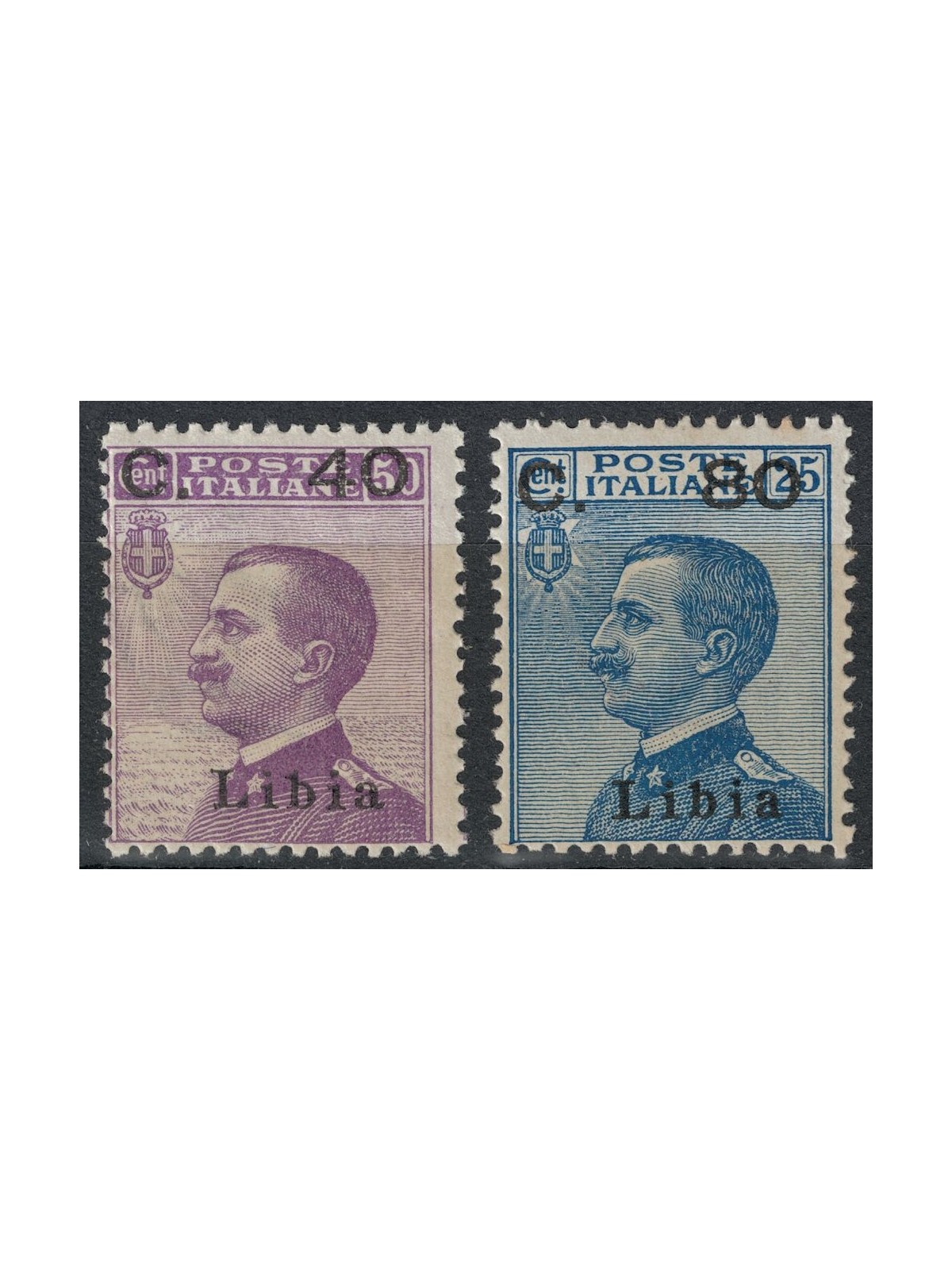 LIBYA 1922 Michetti overprinted 2v MNH**