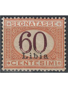 LIBYA 1925 Postage Due 60c brown orange MNH**