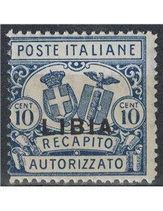 LIBIA 1929 Recapito autorizzato dent. 14 MNH**