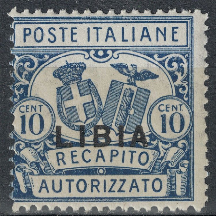 LIBIA 1929 Recapito autorizzato dent. 14 MNH**