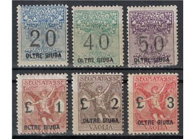 OLTRE GIUBA 1925 Segnatasse vaglia 6v MNH**