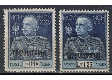 TRIPOLITANIA 1925-26 Giubileo del Re dent. 13½ 2v MNH**