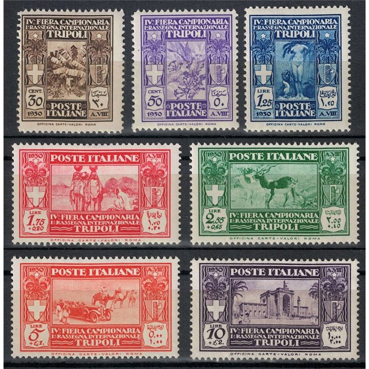 TRIPOLITANIA 1930 4th Tripoli Fair 7v MNH**