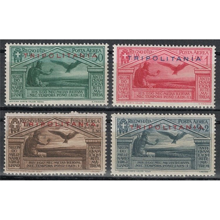 TRIPOLITANIA 1930 Virgilio (posta aerea) 4v MNH**