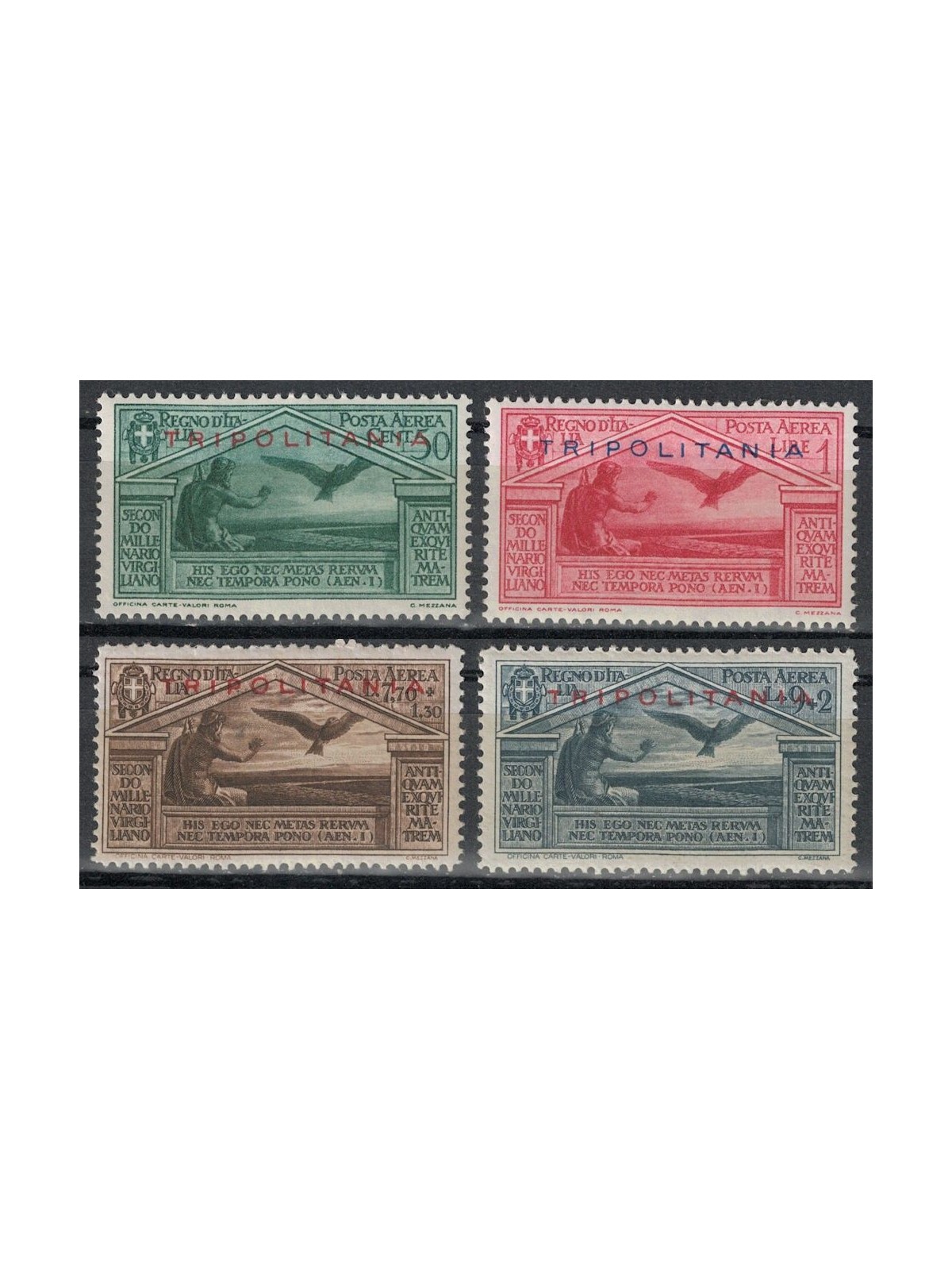 TRIPOLITANIA 1930 Virgilio (posta aerea) 4v MNH**
