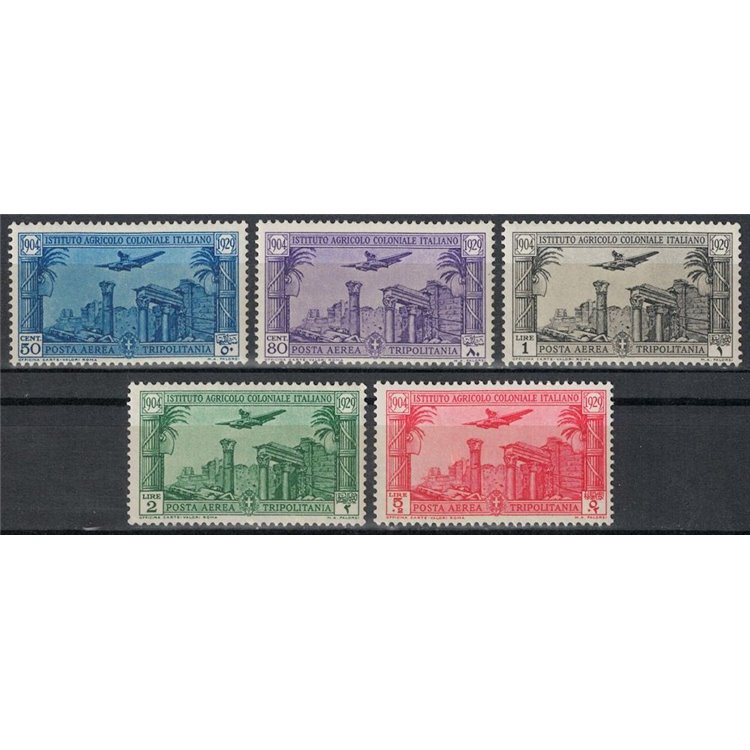 TRIPOLITANIA 1931 Istituto Agricolo Coloniale (posta aerea) 5v MNH**