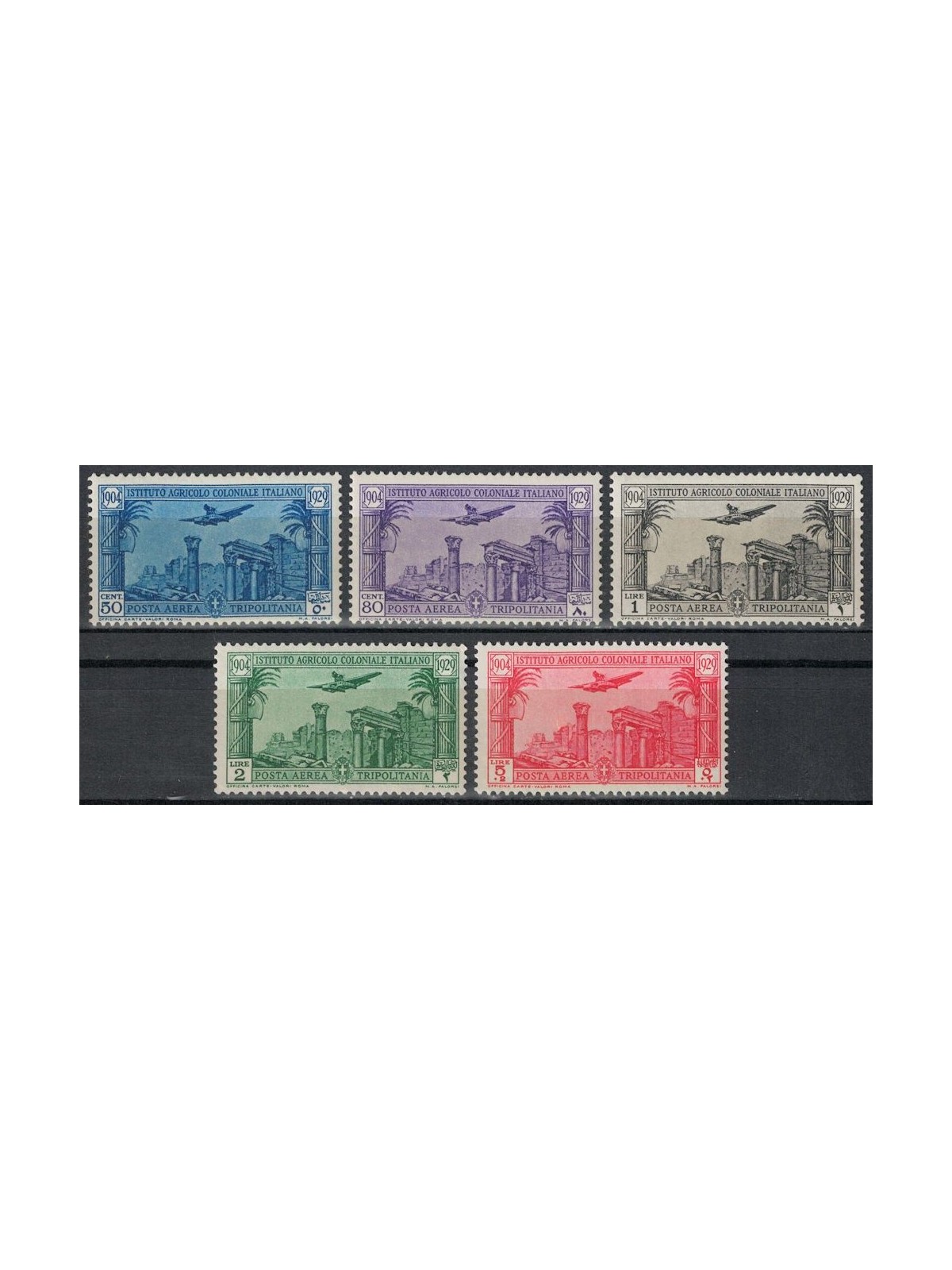 TRIPOLITANIA 1931 Colonial Agricultural Institute (airmail) 5v MNH**