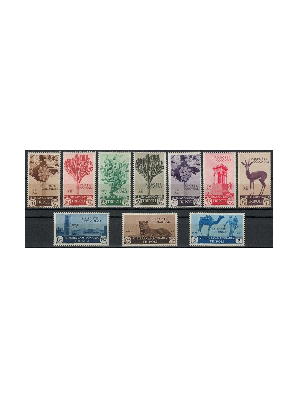 TRIPOLITANIA 1932 6ª Fiera di Tripoli 10v MNH**