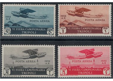TRIPOLITANIA 1932 6th Tripoli Fair (airmail) 4v MNH**