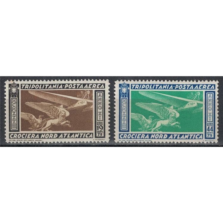 TRIPOLITANIA 1933 Balbo Cruise 2v MNH**