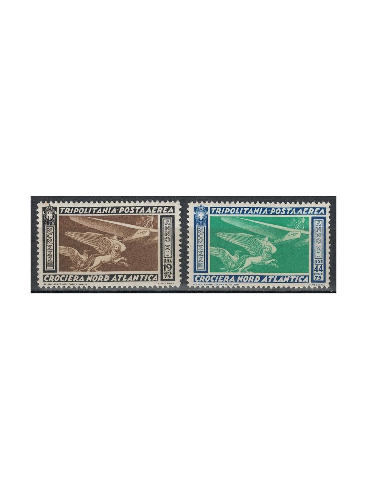 TRIPOLITANIA 1933 Crociera Balbo 2v MNH**