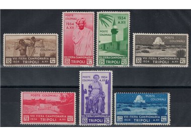 TRIPOLITANIA 1934 8th Tripoli Fair 7v MNH**