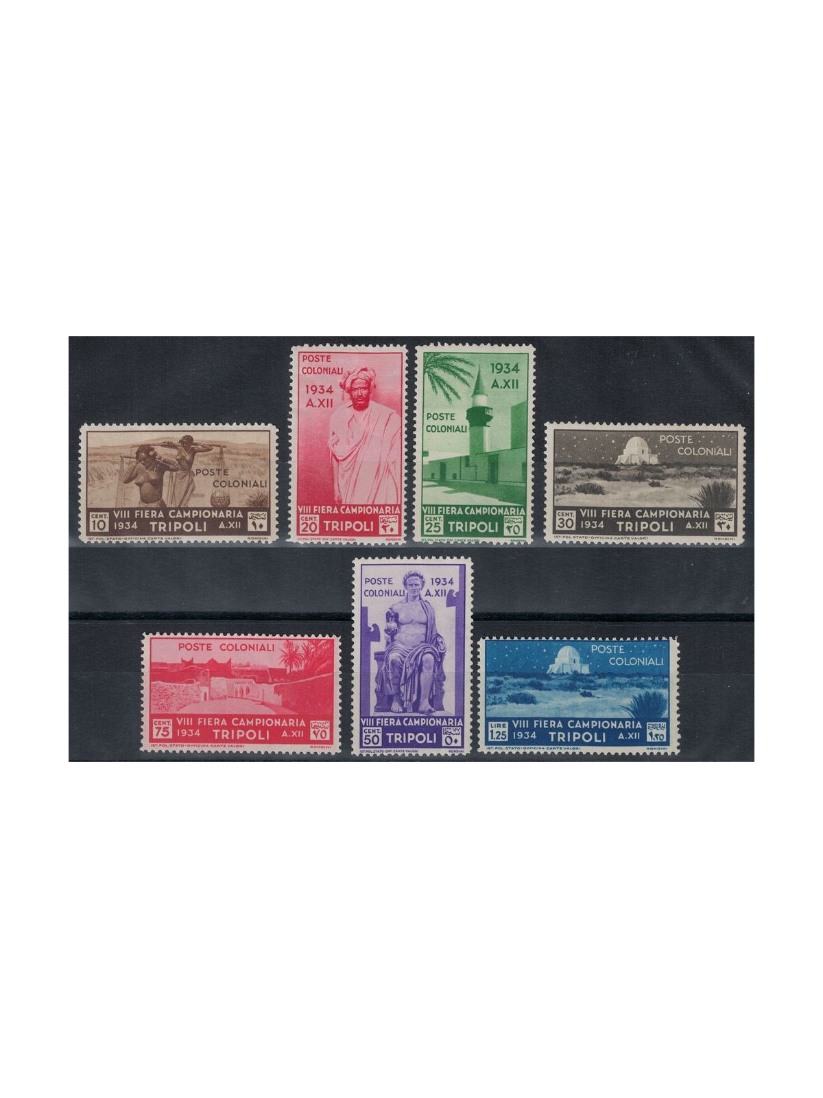 TRIPOLITANIA 1934 8th Tripoli Fair 7v MNH**