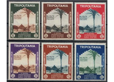 TRIPOLITANIA 1934 Mostra d'arte Coloniale 6v MNH**