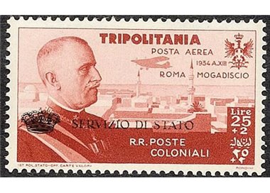 TRIPOLITANIA 1934 Servizio di Stato, coroncina MNH**