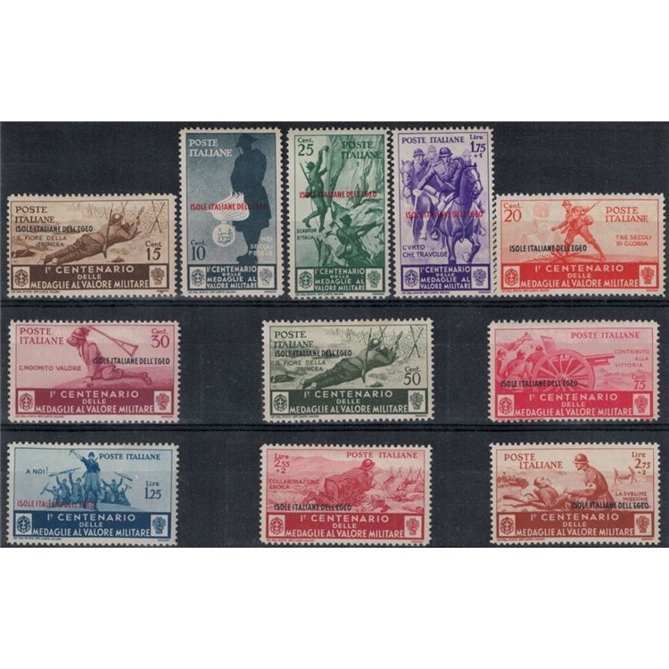 EGEO 1934 Medaglie al valore militare 11v MNH**