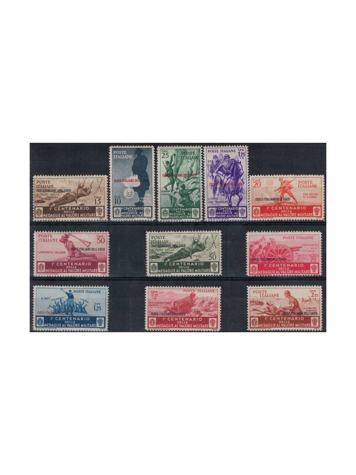EGEO 1934 Medals of Military Valor 11v MNH**