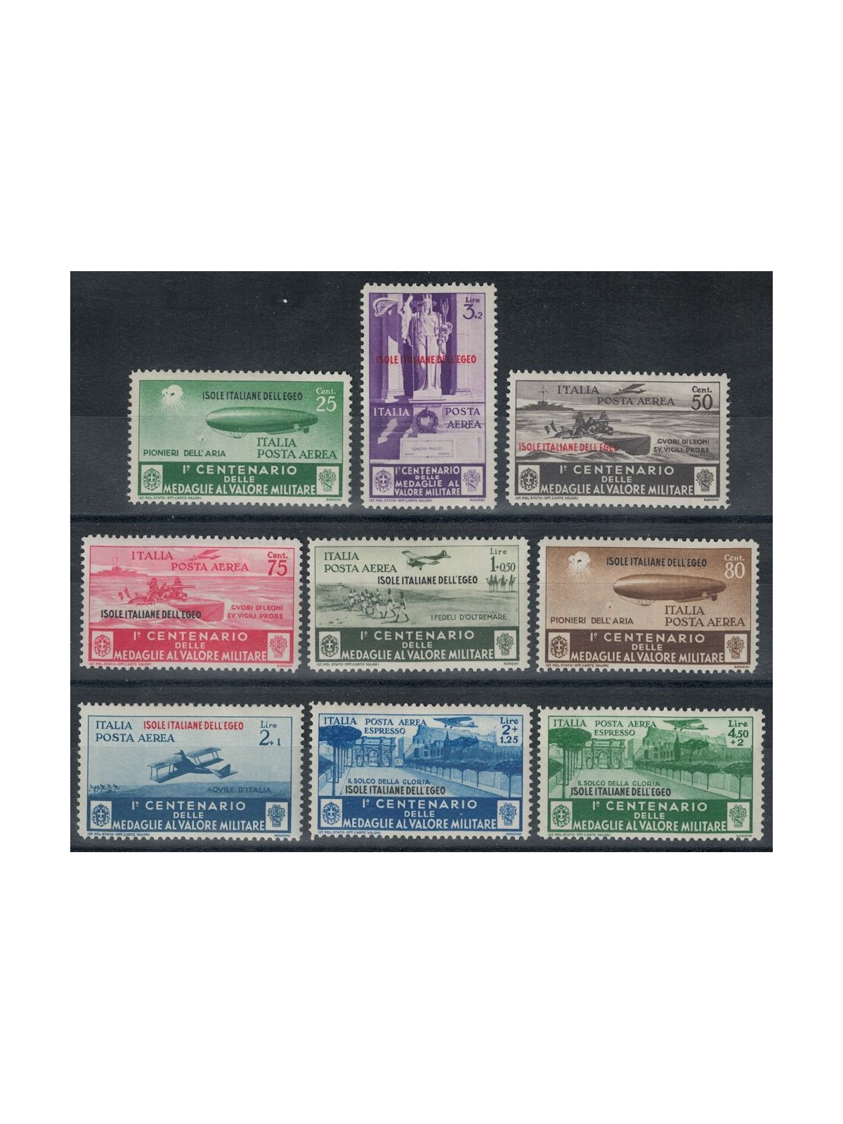 EGEO 1934 Medals of Military Valor (Airmail) 9v MNH**