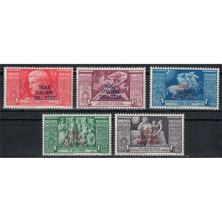 AEGEAN 1938 Augustus (airmail) 5v MNH**