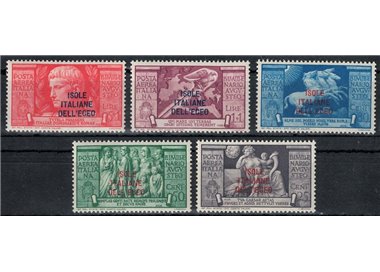 AEGEAN 1938 Augustus (airmail) 5v MNH**