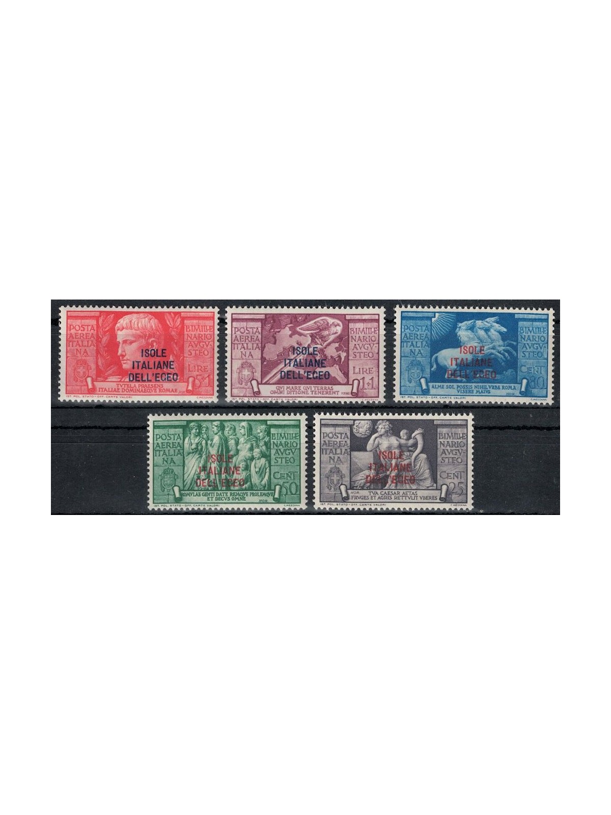 AEGEAN 1938 Augustus (airmail) 5v MNH**