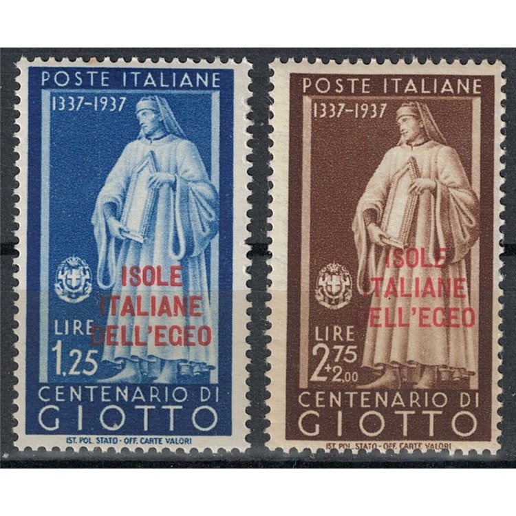 EGEO 1938 Illustrious Men, Giotto 2v MNH**