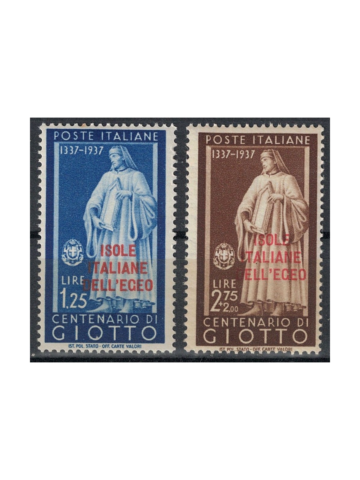 EGEO 1938 Uomini illustri, Giotto 2v MNH**