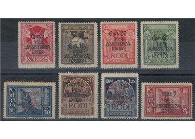EGEO 1943 Pro Assistenza Egeo 8v MNH**