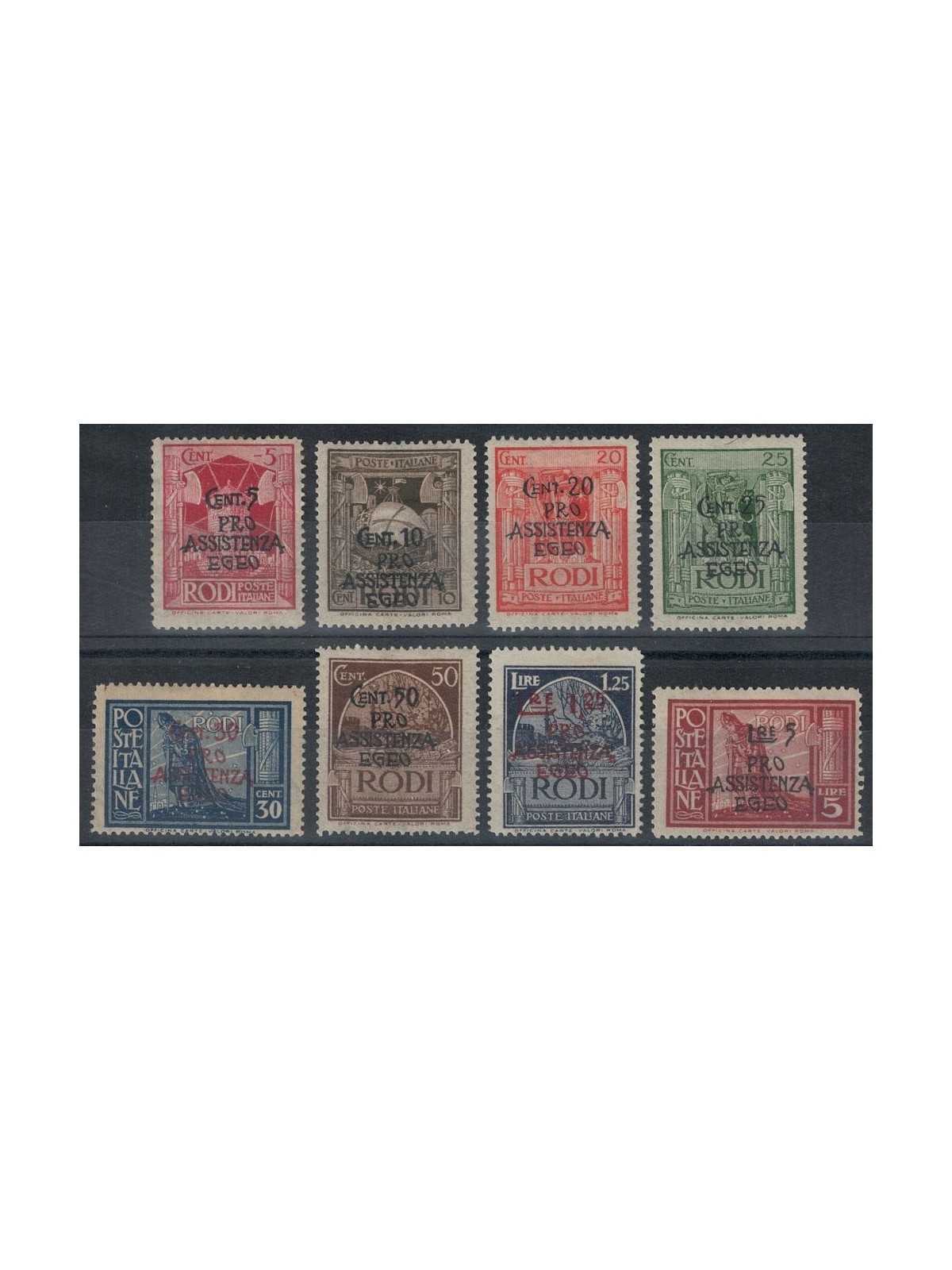 EGEO 1943 Pro Assistenza Egeo 8v MNH**