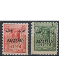 EGEO 1944 Espressi 2v MNH**