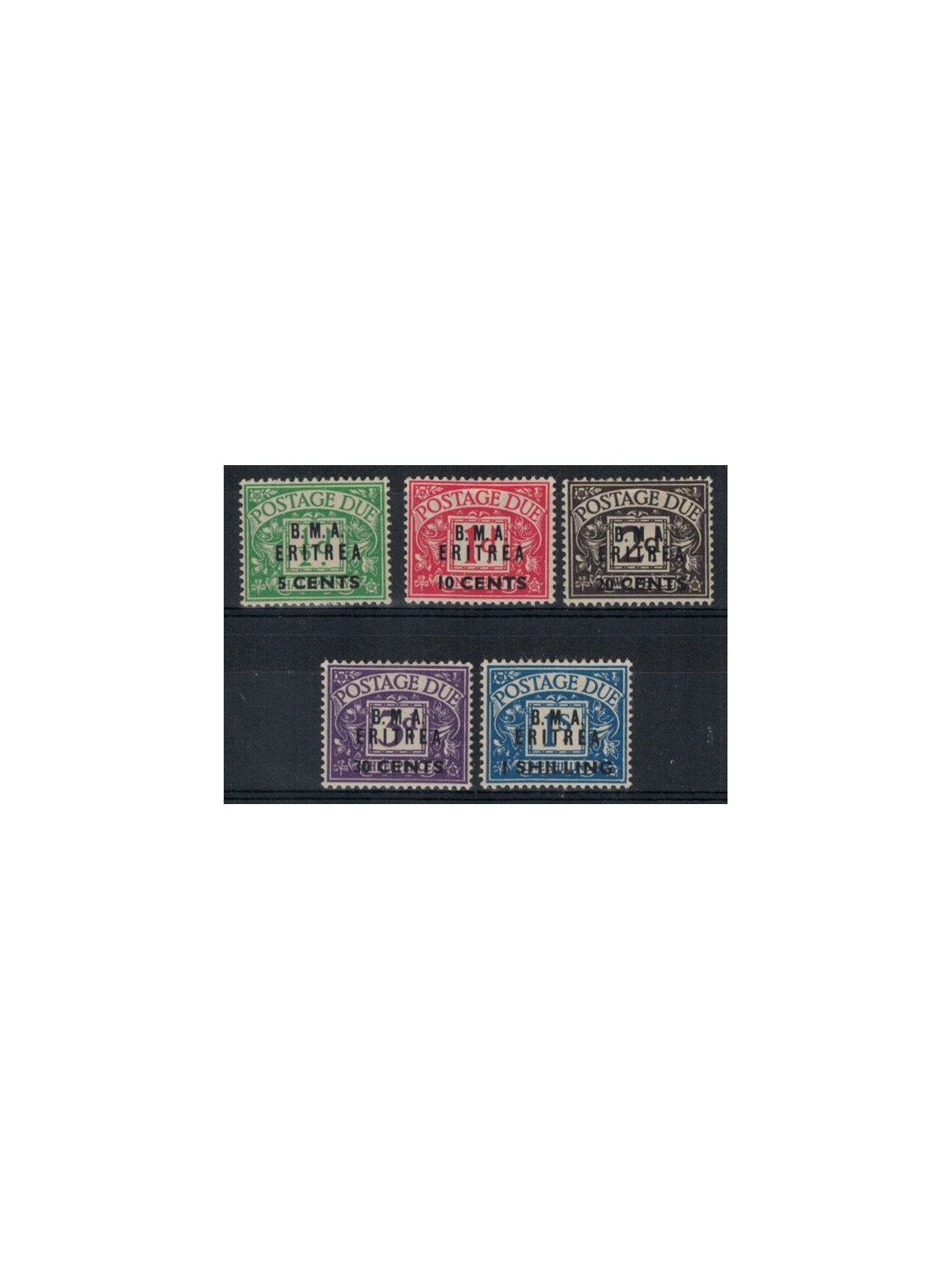 ERITREA (ENGLISH WEST) 1948 Postage Due, overprinted BMA 5v MNH**