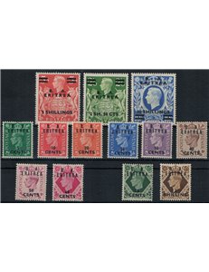 ERITREA (OCC. INGLESE) 1950 Soprastampati B.A. 13v MNH**