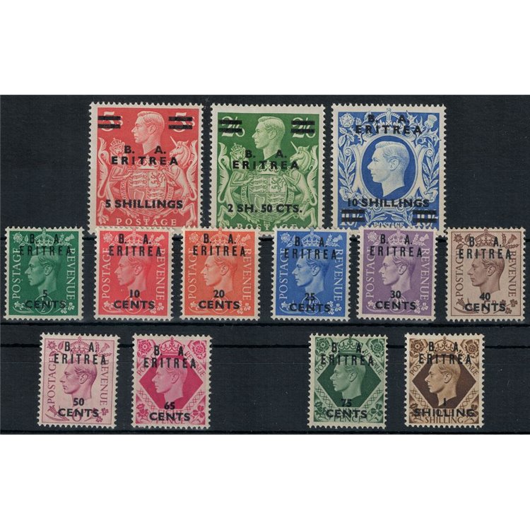 ERITREA (ENGLISH WEST) 1950 Overprinted BA 13v MNH**