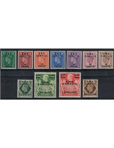 SOMALIA (ENGLISH WEST) 1948 Overprinted BMA 11v MNH**