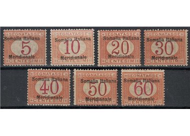 ITALIAN SOMALIA 1906 Postage Due 7v MNH**
